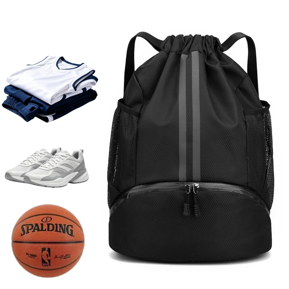 Yoga Fitness Bag - Drawstring Sports Backpack,Lightweight Gym Bag with
