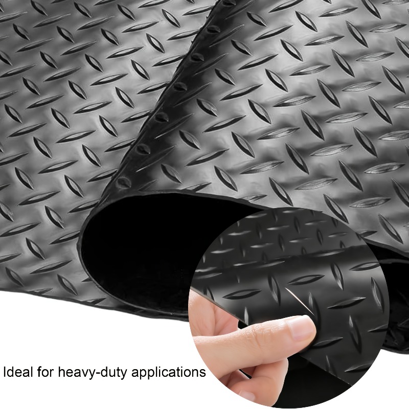 Gym Floor Mats - Rubber Diamond Floor Mat - Durable,