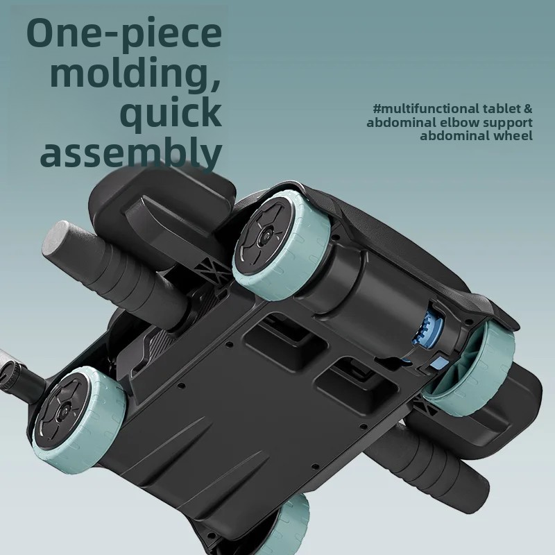Ab Wheel Roller - 4‑Wheel Automatic Rebound Ab Roller for