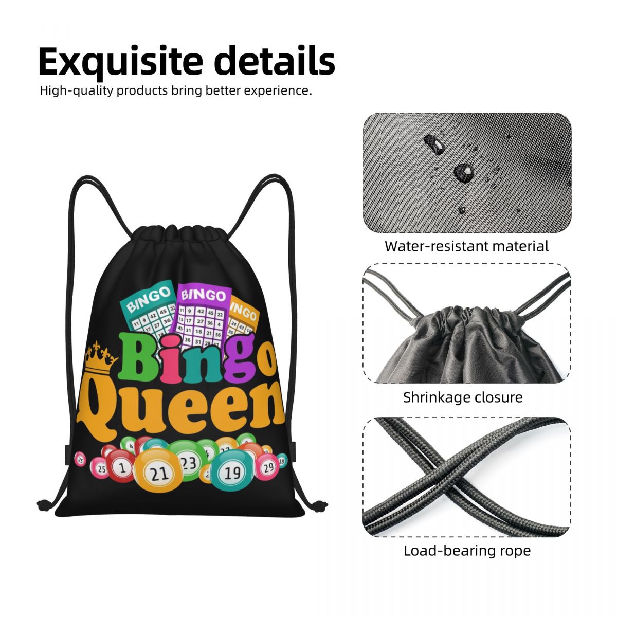 Custom Bingo Queen Game Lover  - Yoga Fitness Bag review and price