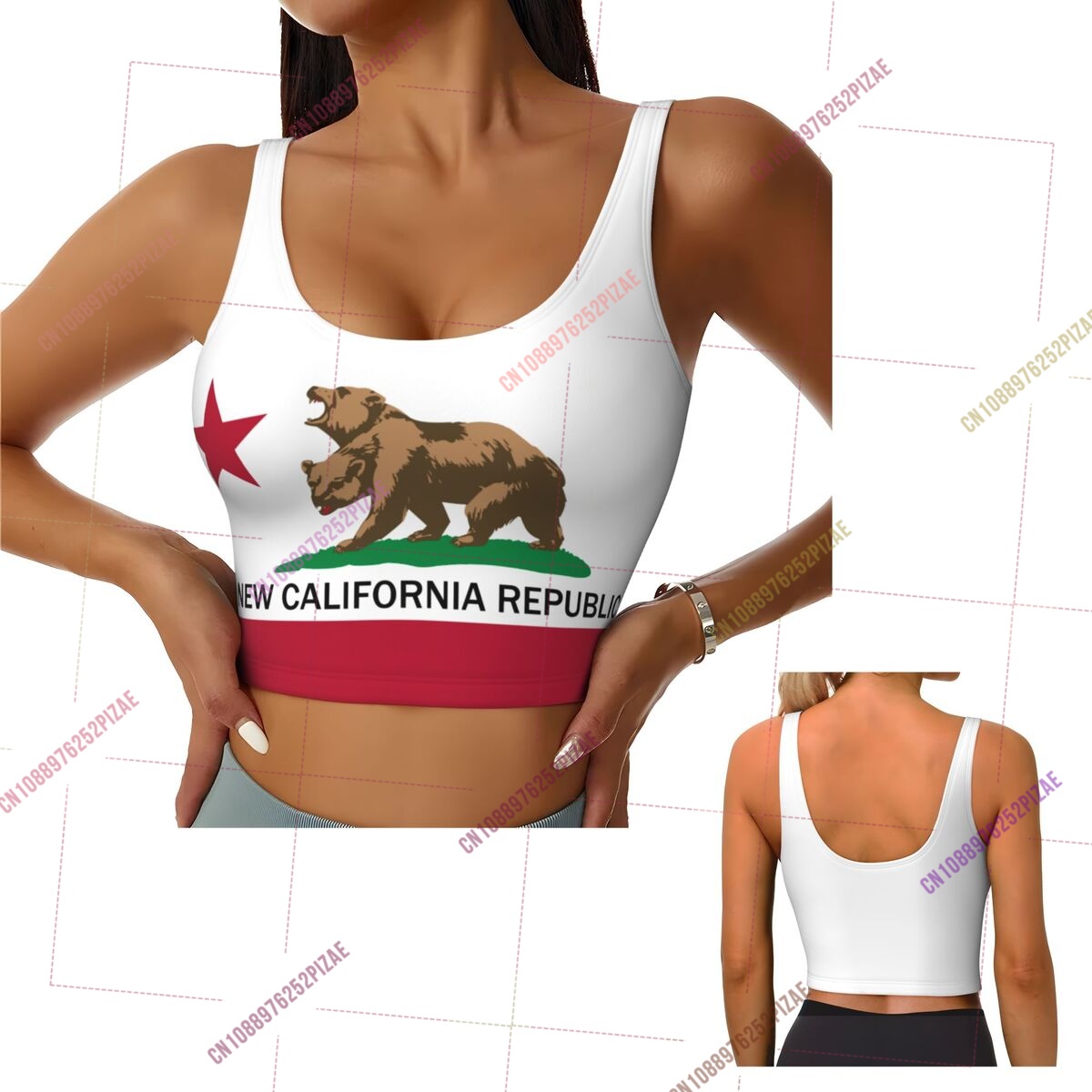 2026 California Flag Women Spo - Yoga Fitness California review and price