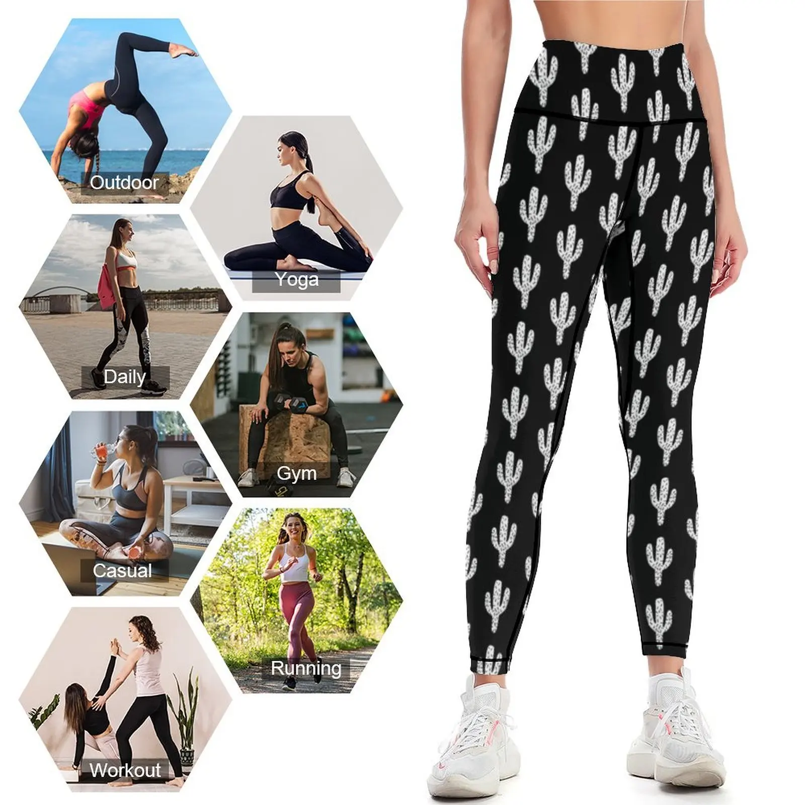 Linocut cactus southwest deser - Yoga Fitness California review and price